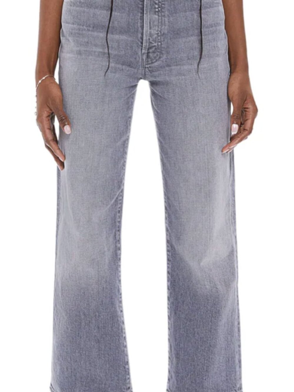 MOTHER The Rambler Ankle Jeans- Gray- High Rise/Straight Leg/Clean Ankle- 28